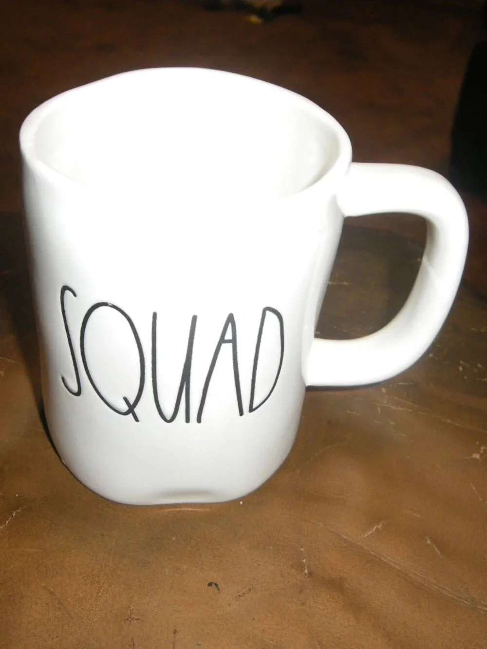 Rae Dunn Large Ceramic Coffee Mug “SQUAD”